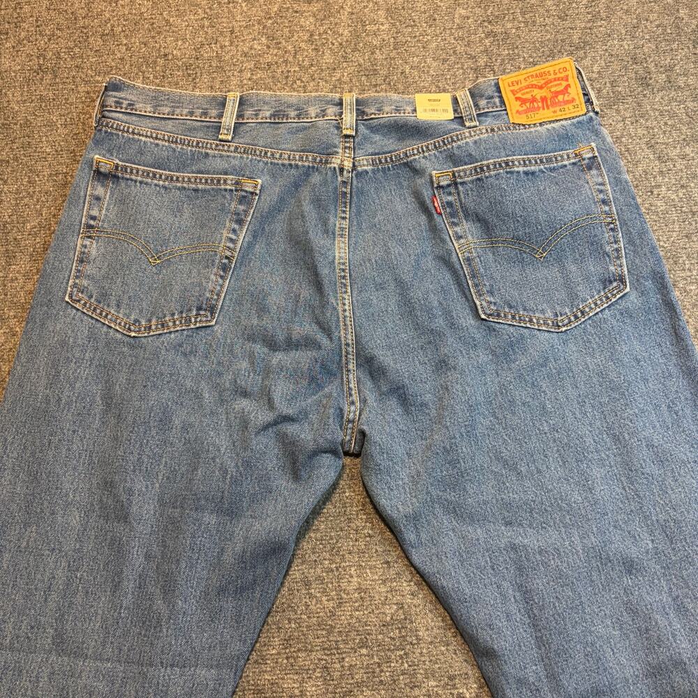Levi's 517 Bootcut Jeans Men 42x32 Medium Wash Blue Denim Cotton Regular Fit NWT - Picture 4 of 8